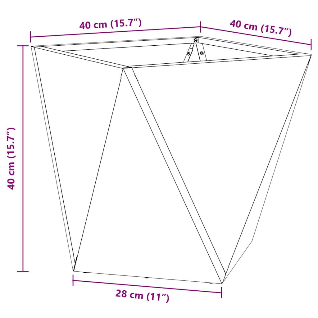 Utomhus Blomkruka Metall 2 pcs Olivgrön 40 x 40 x 40 cm Stål