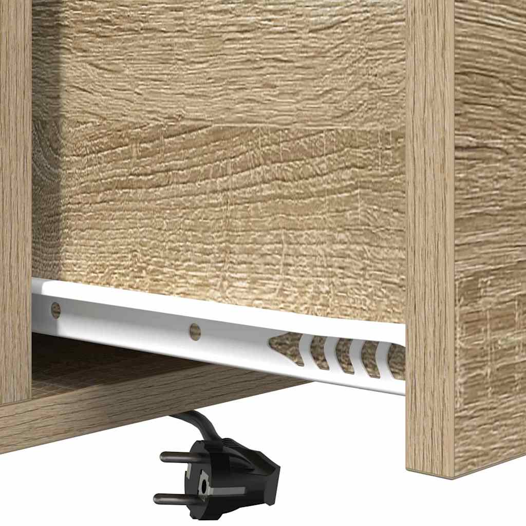 Nattduksbord 2 pcs Sonoma-ek 42 x 41 x 56 cm Konstruerat trä