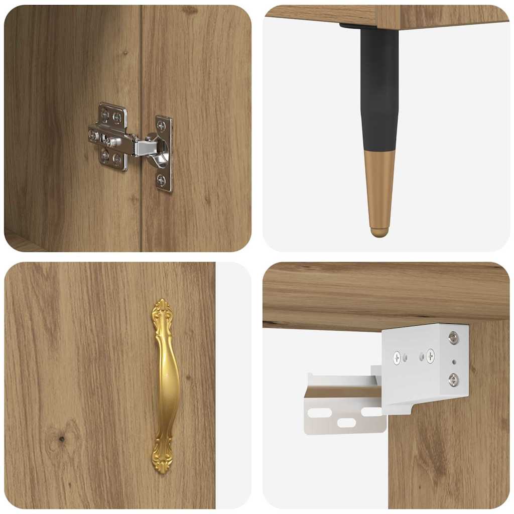 Skåp Artisan Ek 69,5 x 34 x 180 cm Konstruerat trä