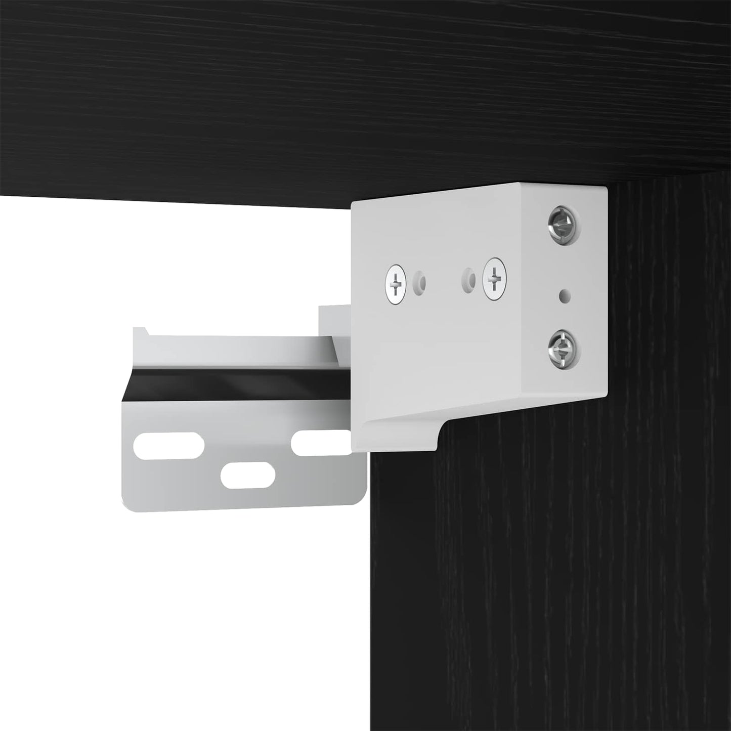 TV väggskåp set med led 5 pcs Svart Ek Konstruerat trä