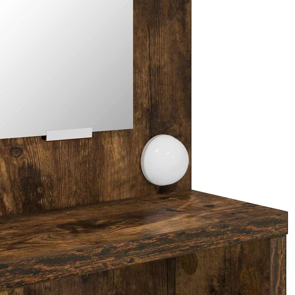 Sminkbord Rökfärgad Ek 80 x 39,6 x 135 cm