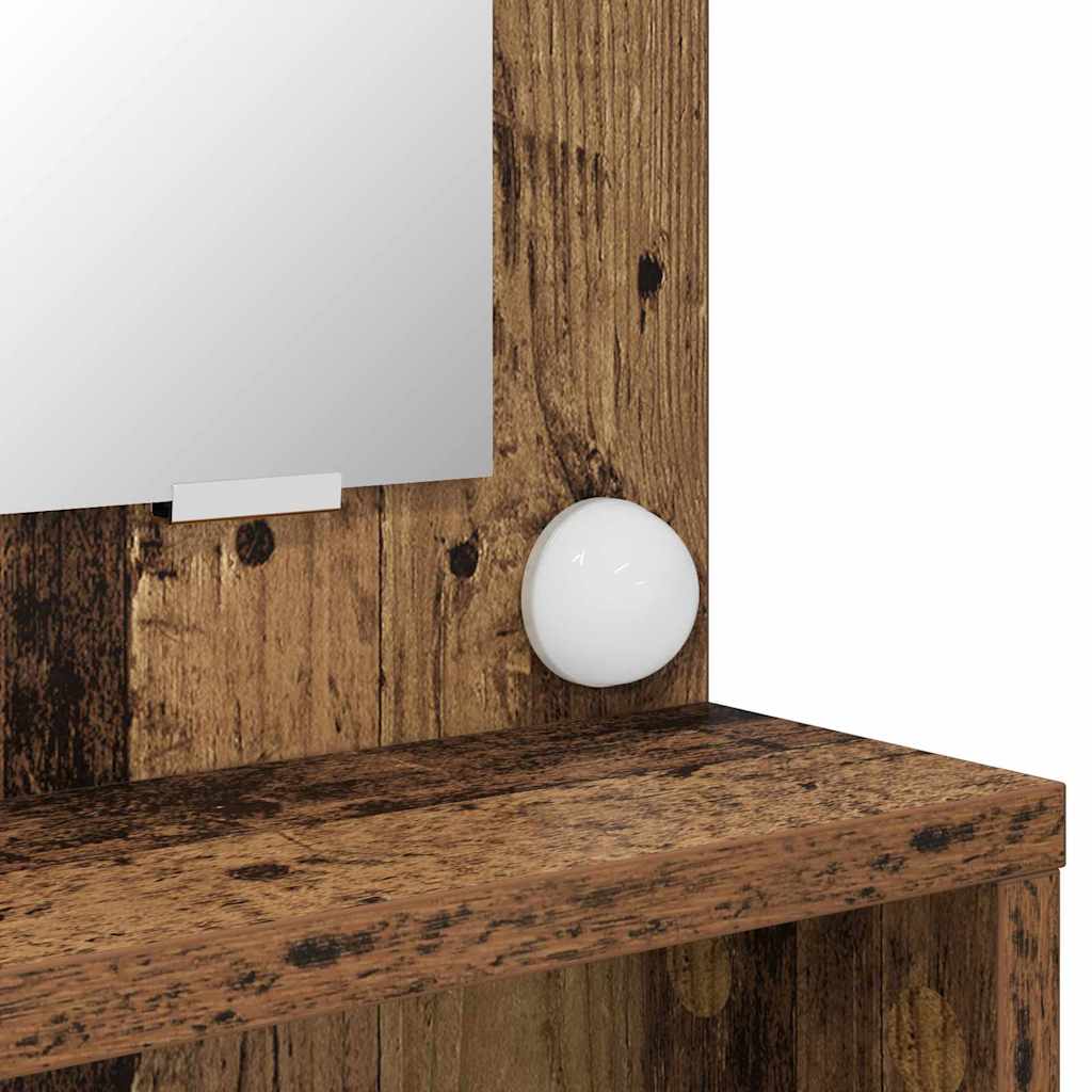 Sminkbord med låda Gammalt Trä 80 x 39,6 x 135 cm