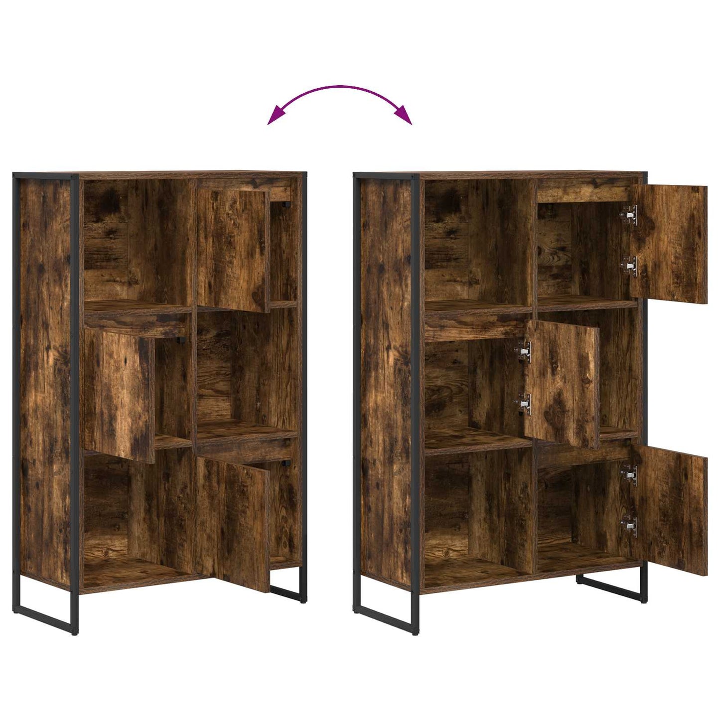 Bokhylla Rökfärgad Ek 68 x 30 x 108.5 cm