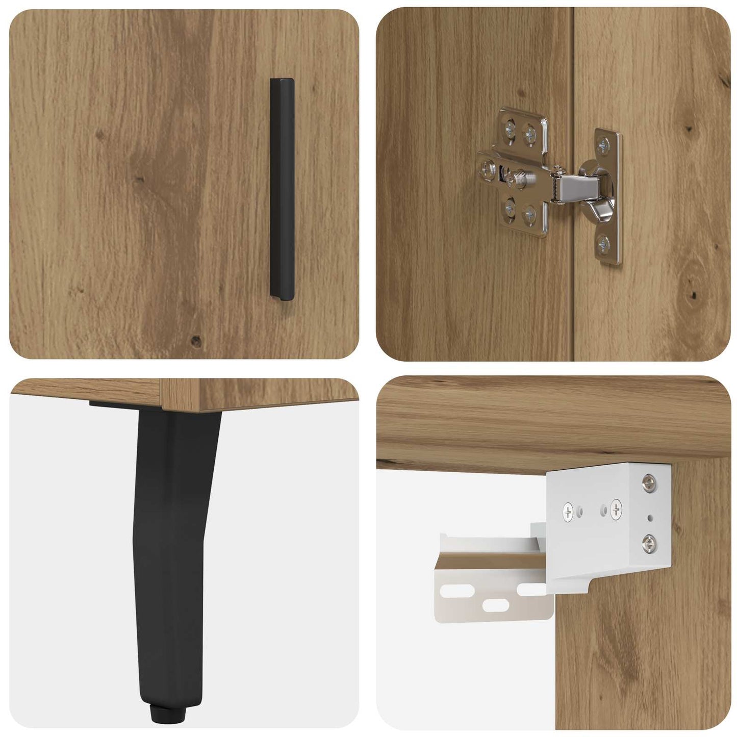 Skåp Artisan Ek 69,5 x 34 x 180 cm Konstruerat trä och glas