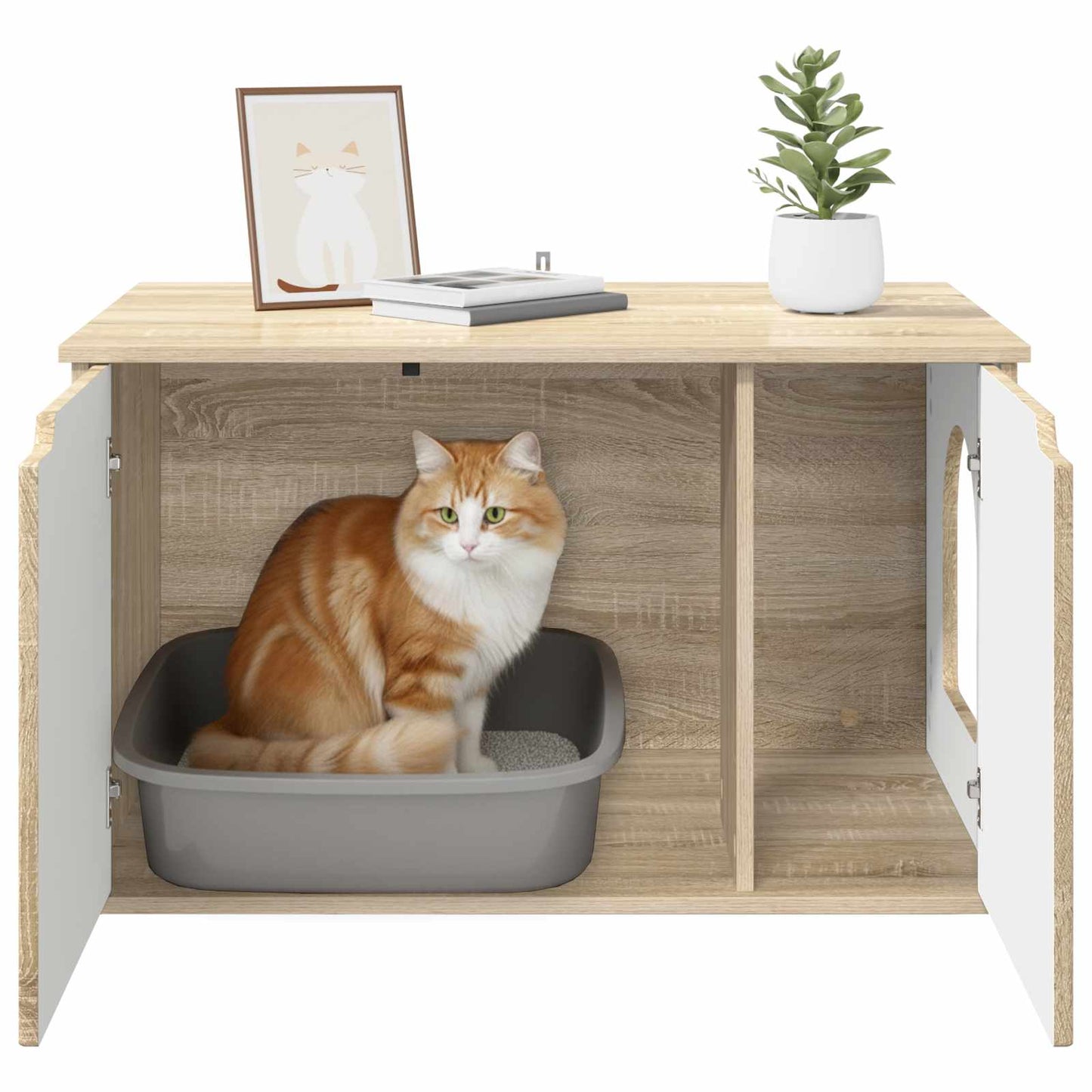 Katt hus Sonoma 85 x 55 x 50,5 cm Konstruerat trä