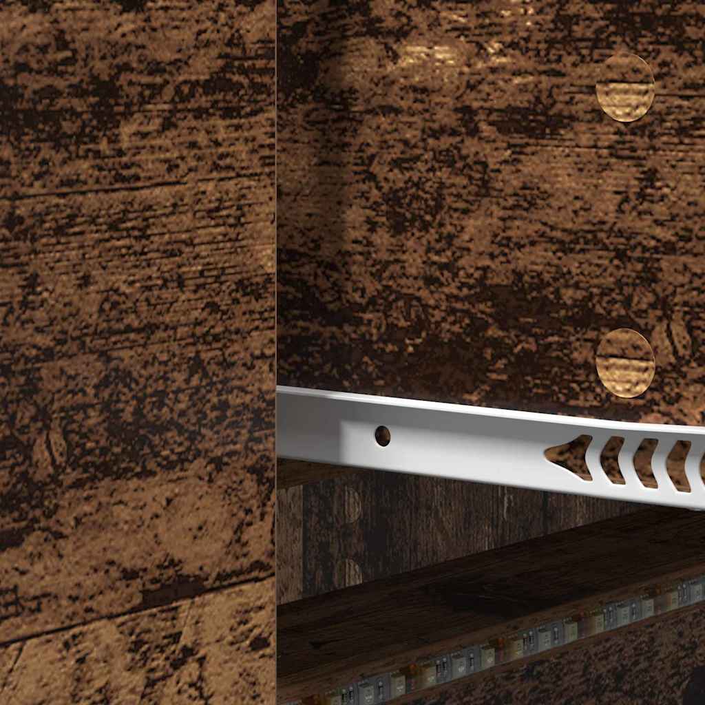 TV-Möbel Åldrat Trä TV-skåp med LEDs 140 x 34 x 40 cm