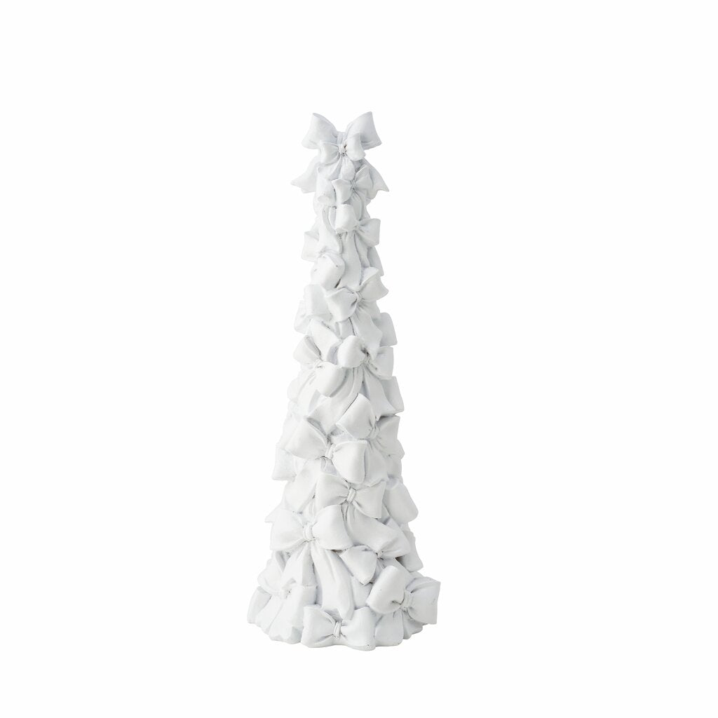 Juldekoration Inomhus Gran med rosetter Vit 38 cm