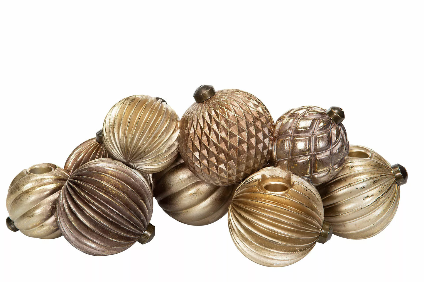 Julljusstake Julkulor Poly 41x17x16cm