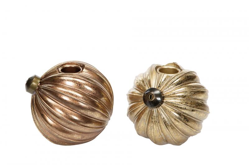 Julljusstake Julkula Poly Mix Ø10x9cm 2-pack