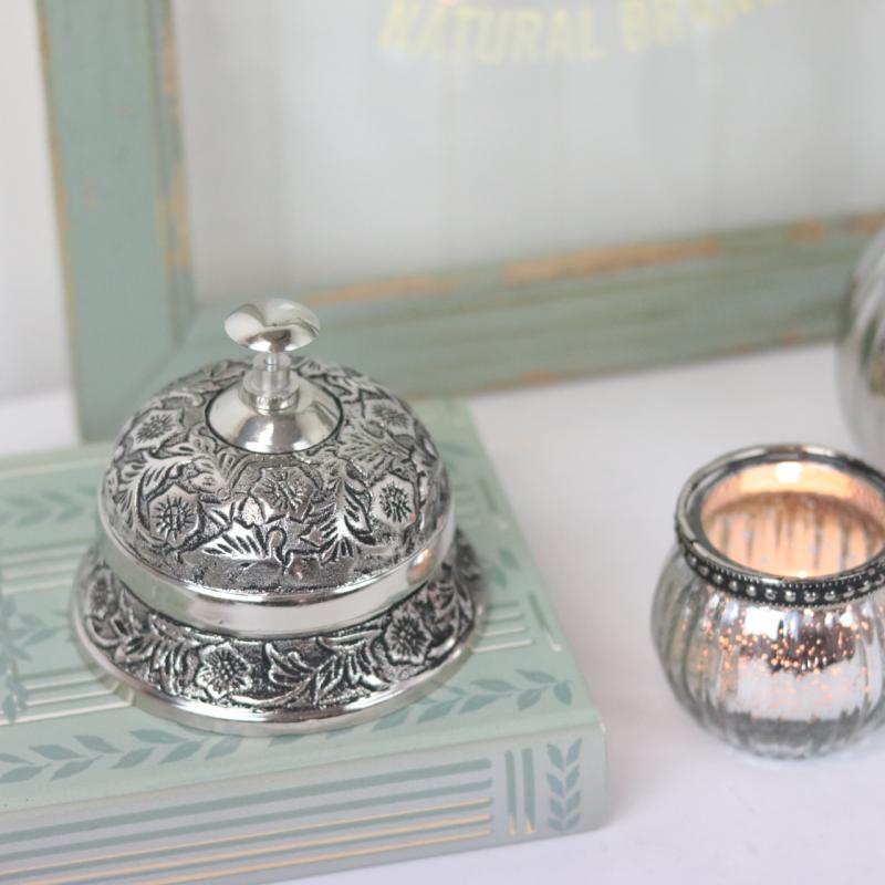 Dekoration Receptionsklocka - Antiksilver