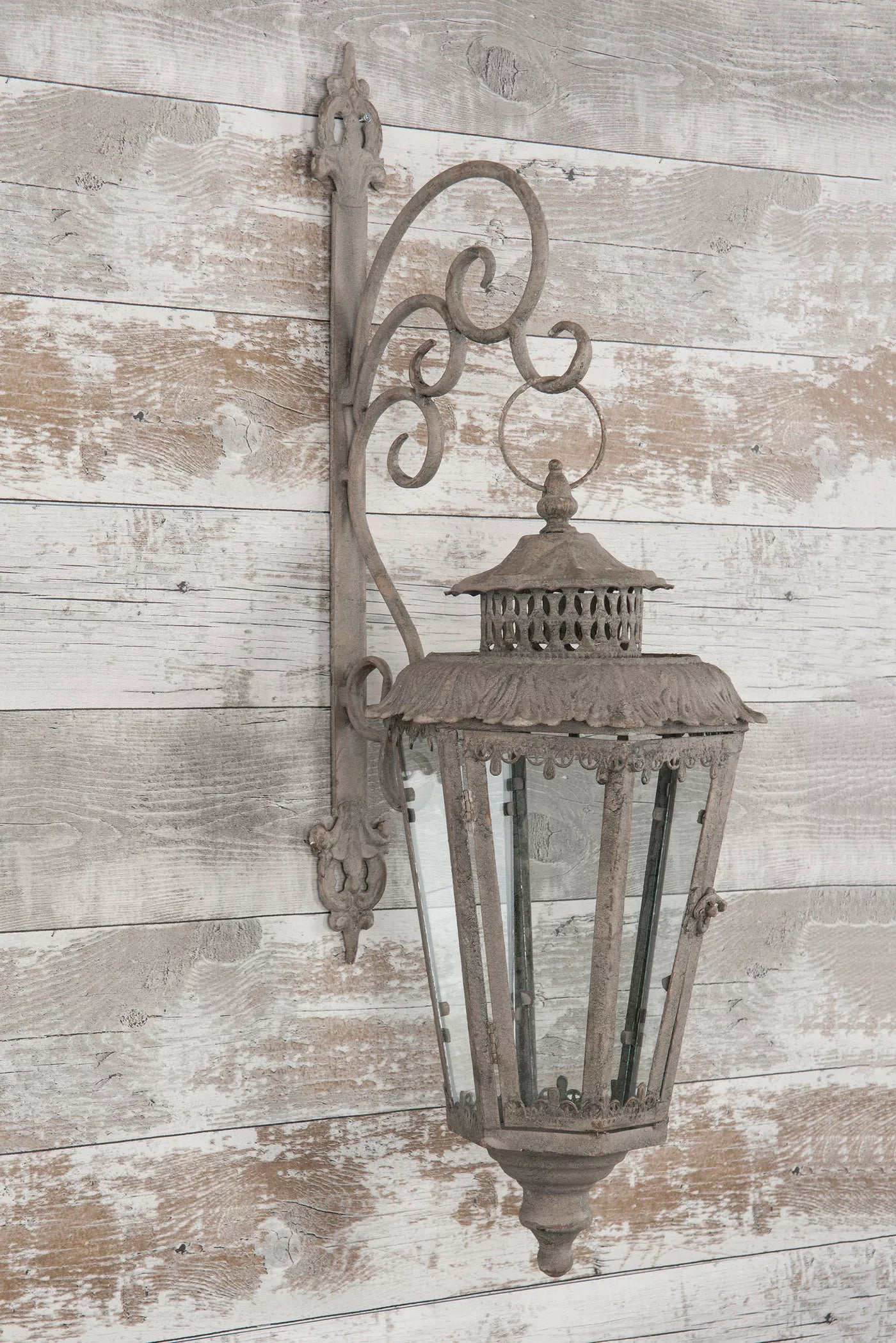 Ljuslykta Hänglykta med väggkrok 51 cm - antikgrå HH