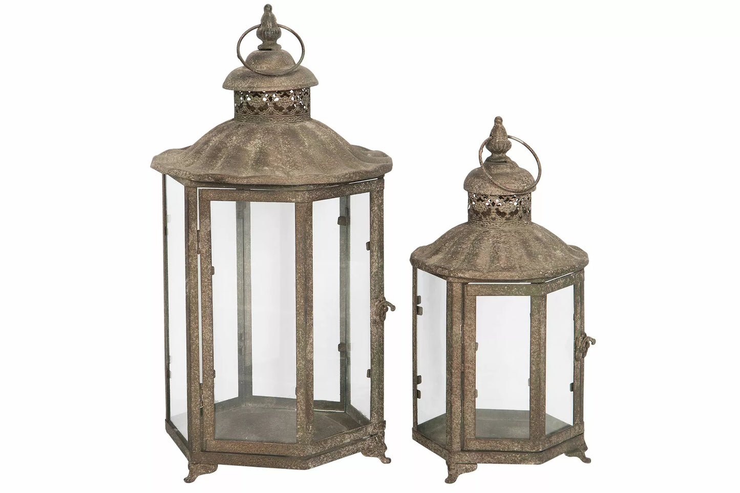 Ljuslykta Henja Metall Grön 23,5x49cm 2-pack I lager: Vecka 9