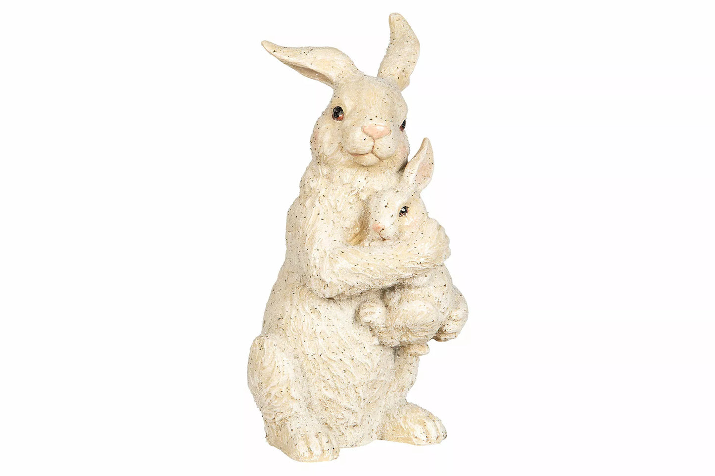 Påskdekoration Hare Kramas Vit/Glitter Polyresin 14x16x30cm