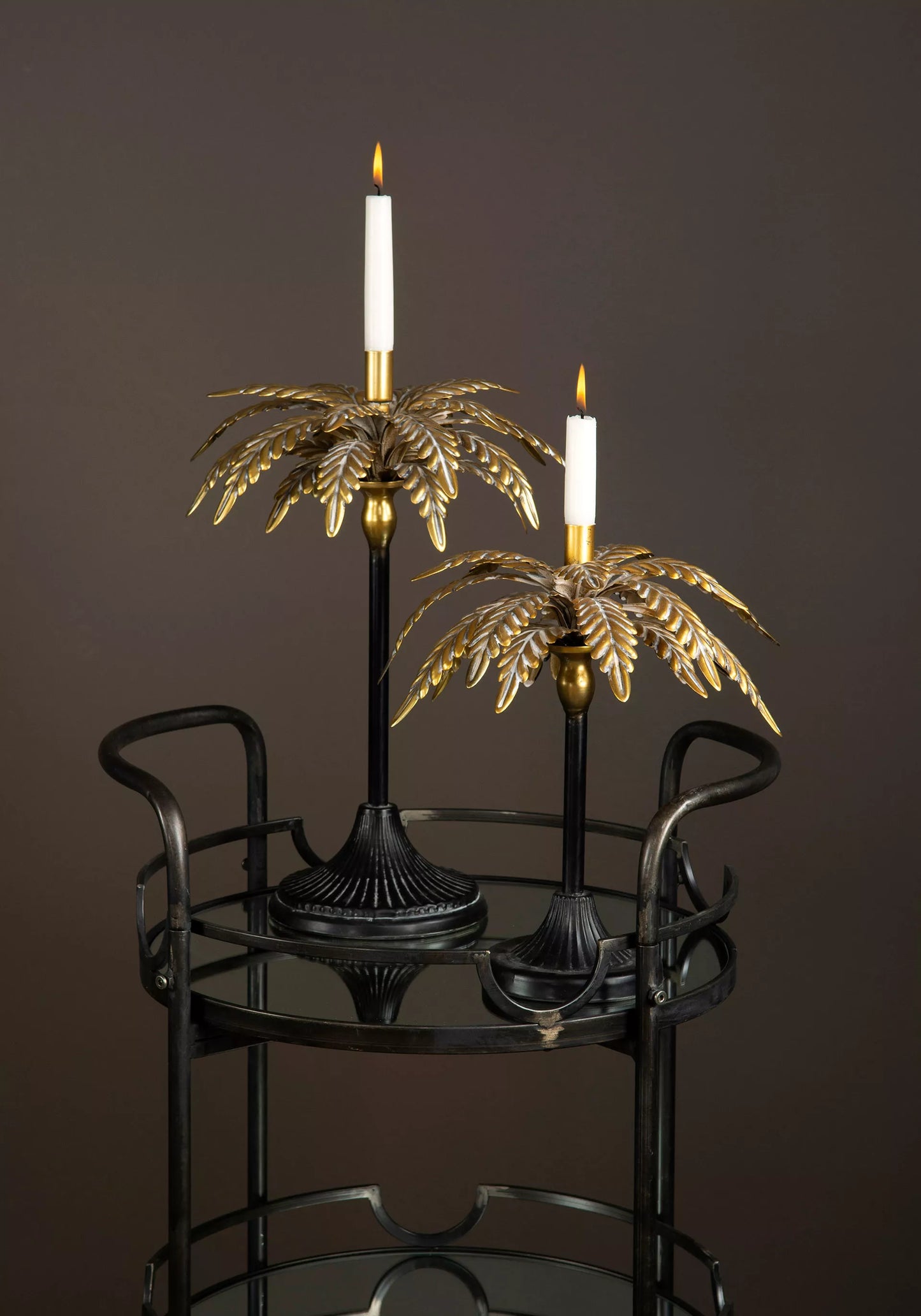 Sidobord DIV. Drinkvagn med spegel 90,5 cm - svart HH