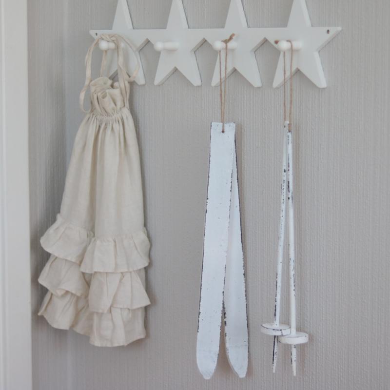 Juldekoration Inomhus Skidset med naturband 40 cm