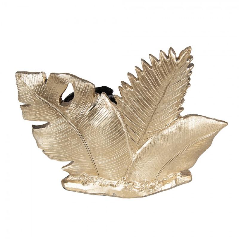 Dekoration Djur Elefant 18 Cm Svart Guld Polyresin