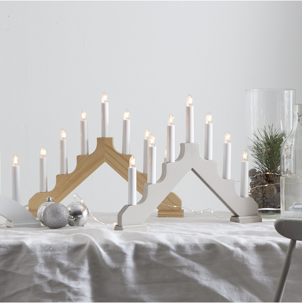 Adventsljusstake Ada 37,5x4x30 cm Natur