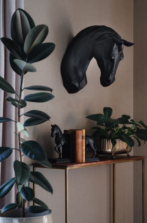 Dekoration Bokstöd Häst Poly 2-pack 12x10x22cm