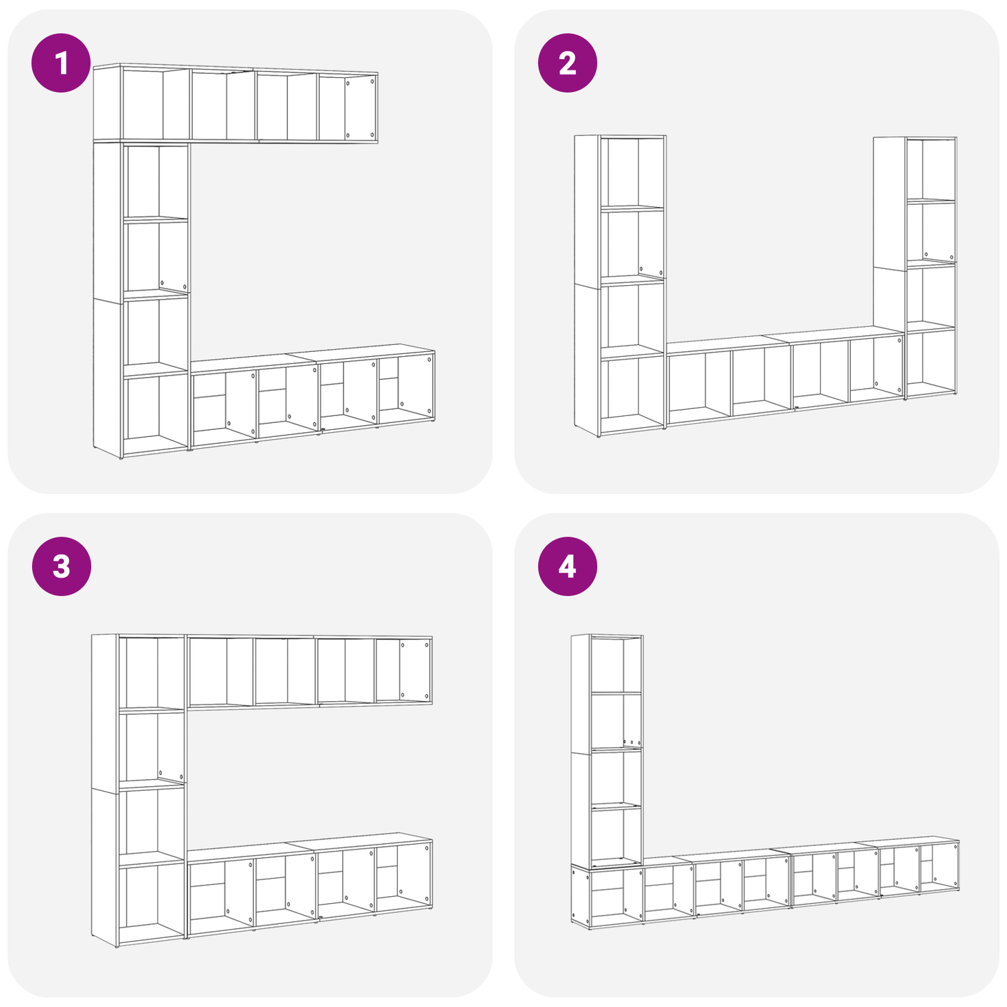 Bokhylla Svart Ek 3 st 36x30x143 cm