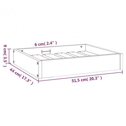 Hundbdd 51,5x44x9 cm honungsbrun massiv furu , hemmetshjarta.se