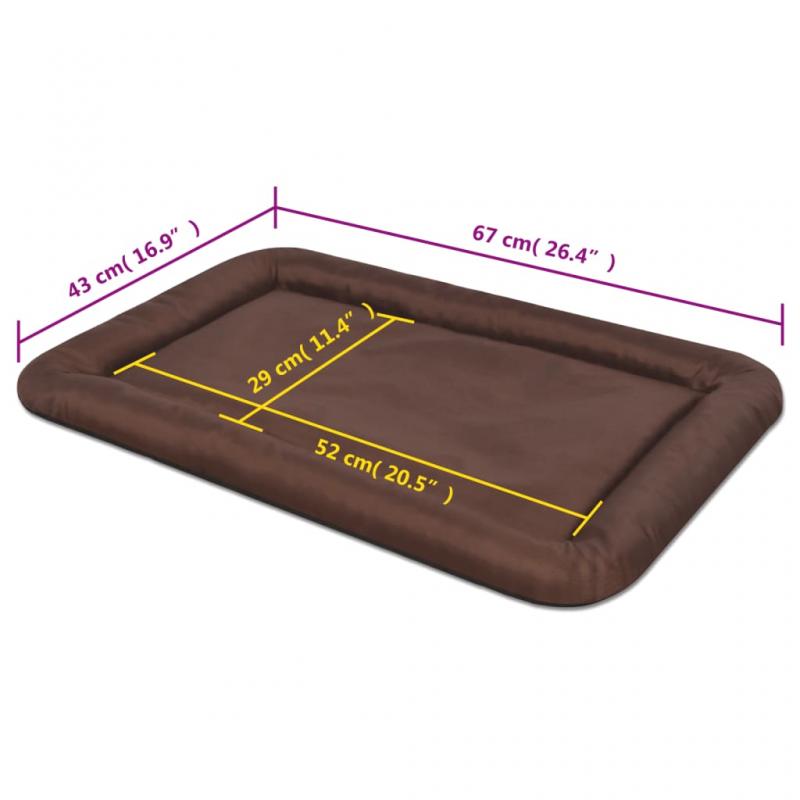 Hundmadrass storlek 67 x 43 cm brun , hemmetshjarta.se