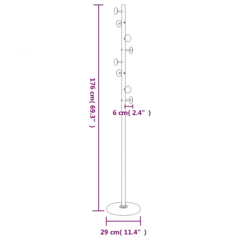 Kldhngare Kldstllning svart 176 cm pulverlackerat jrn , hemmetshjarta.se