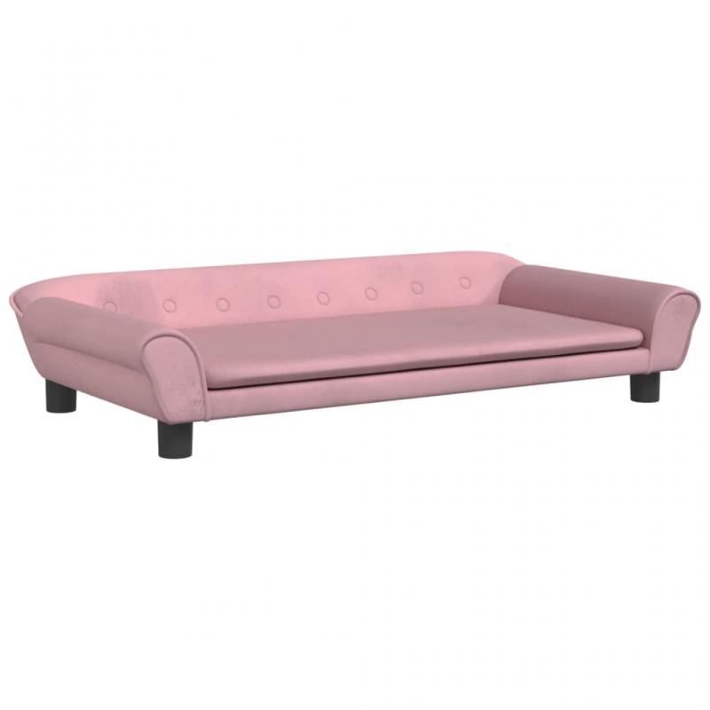 Hundbdd sammet 100x50x21 cm rosa , hemmetshjarta.se