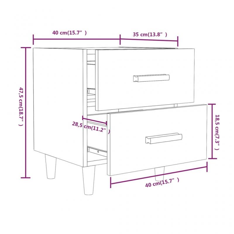 Sngbord Nattduksbord ek rkfrgad 40x35x47,5 cm , hemmetshjarta.se