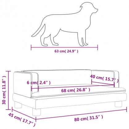 Hundbdd sammet 80x45x30 cm rosa , hemmetshjarta.se