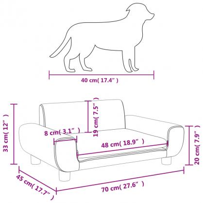 Hundbdd sammet 70x45x33 cm bl , hemmetshjarta.se