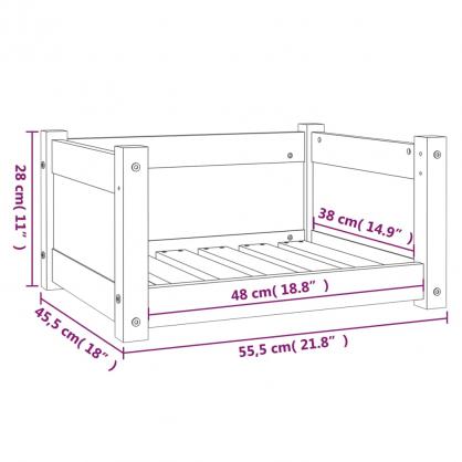 Hundbdd 55,5x45,5x28 massiv furu , hemmetshjarta.se