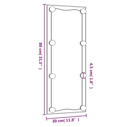 Vggspegel med LED belysning 30x80 cm glas rektangulr , hemmetshjarta.se