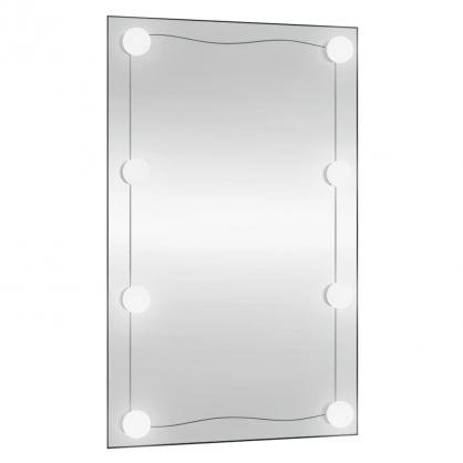 Vggspegel med LED-belysning 40x60 cm glas rektangulr , hemmetshjarta.se