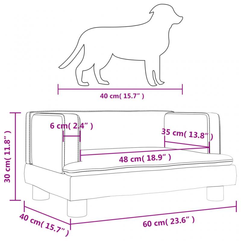 Hundsng Hundbdd bl 60x40x30 cm sammet , hemmetshjarta.se