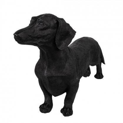 Dekoration Figur Djur Hund 37x11x23 Cm Svart polyresin , hemmetshjarta.se