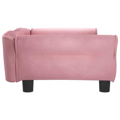 Hundbdd sammet 95x55x30 cm rosa , hemmetshjarta.se