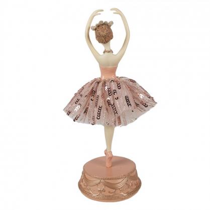 Dekoration Figur Speldosa Ballerina  11x29 cm Rosa Polyresin , hemmetshjarta.se