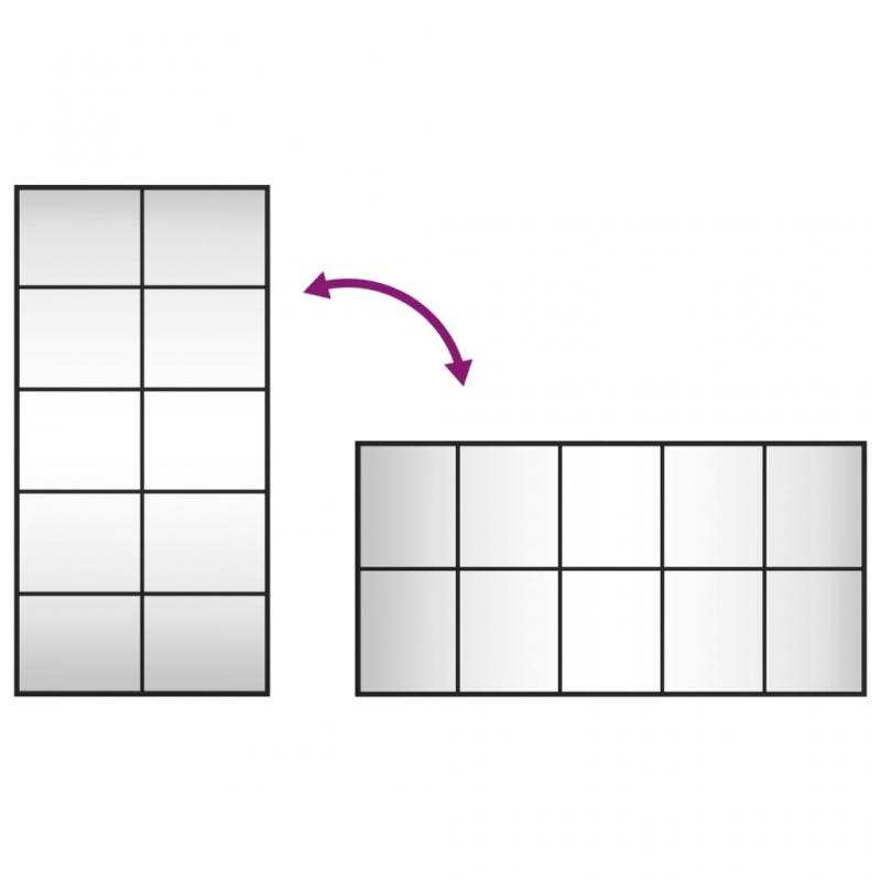 Vggspegel svart 50x100 cm rektangulr jrn , hemmetshjarta.se