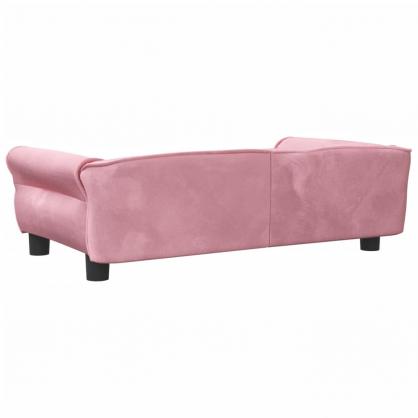 Hundbdd sammet 95x55x30 cm rosa , hemmetshjarta.se