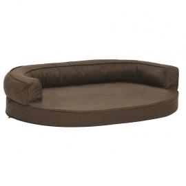 Ergonomisk hundbädd hundmadrass 75x53 cm linnelook brun , hemmetshjarta.se