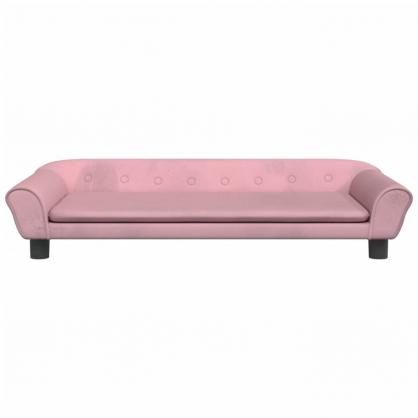 Hundbdd sammet 100x50x21 cm rosa , hemmetshjarta.se