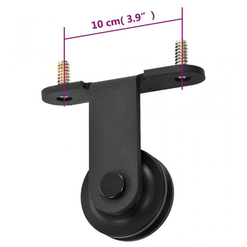 Skjutdrrsbeslag SKIEN 200 cm stl svart , hemmetshjarta.se