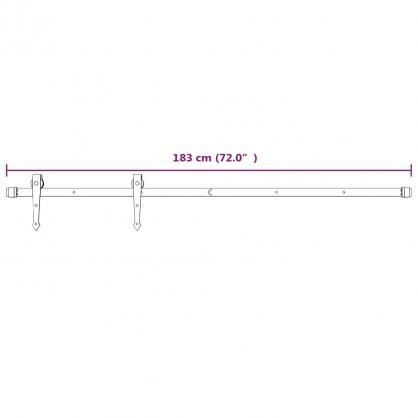 Skjutdrrsbeslag 183 cm stl vit , hemmetshjarta.se