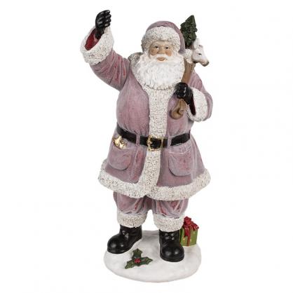 Juldekoration Inomhus XL Tomte 43 cm Rosa Polyresin , hemmetshjarta.se