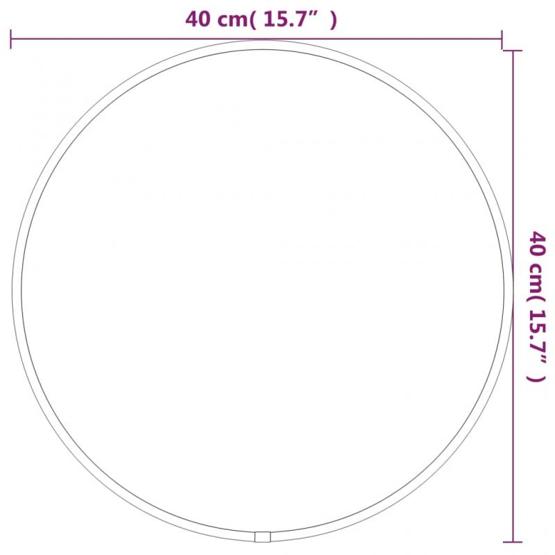 Vggspegel svart  40 cm rund , hemmetshjarta.se