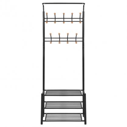 Kldhngare Kldstllning med hylla svart 68x32x182,5 cm , hemmetshjarta.se