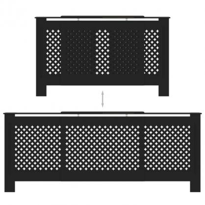 Elementskydd Svart 142-205x20,5x81,5 cm MDF , hemmetshjarta.se