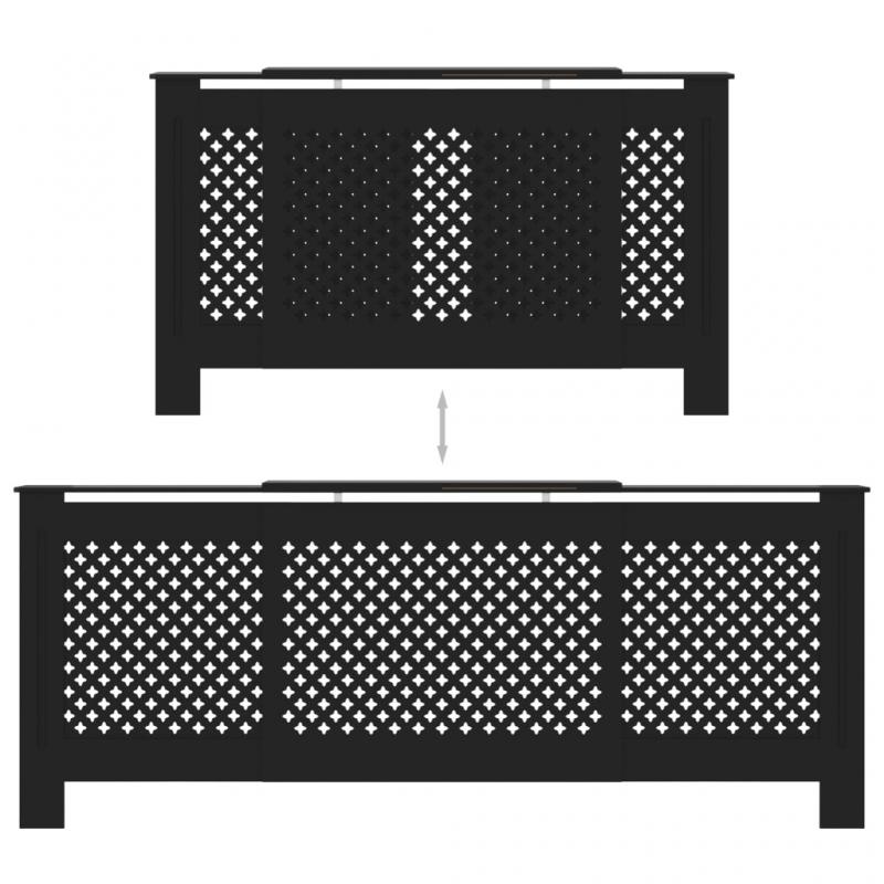 Elementskydd Svart 142-205x20,5x81,5 cm MDF , hemmetshjarta.se