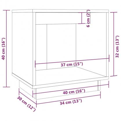 Sngbord Nattduksbord vit 40x30x40 cm massiv furu , hemmetshjarta.se