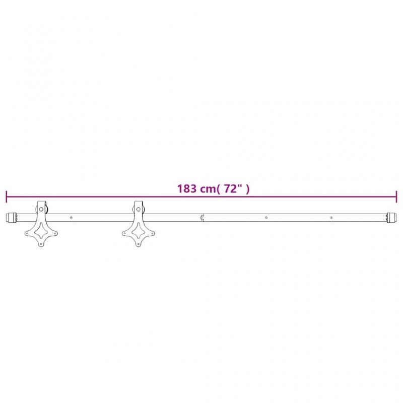 Skjutdrr med beslag 070x210 cm massiv furu svart , hemmetshjarta.se